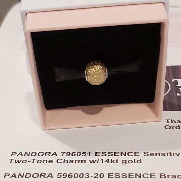 Authentic PANDORA *RETIRED* SS & 14kt Gold ESSENCE Sensitivity Charm 796051 - Picture 3 of 12